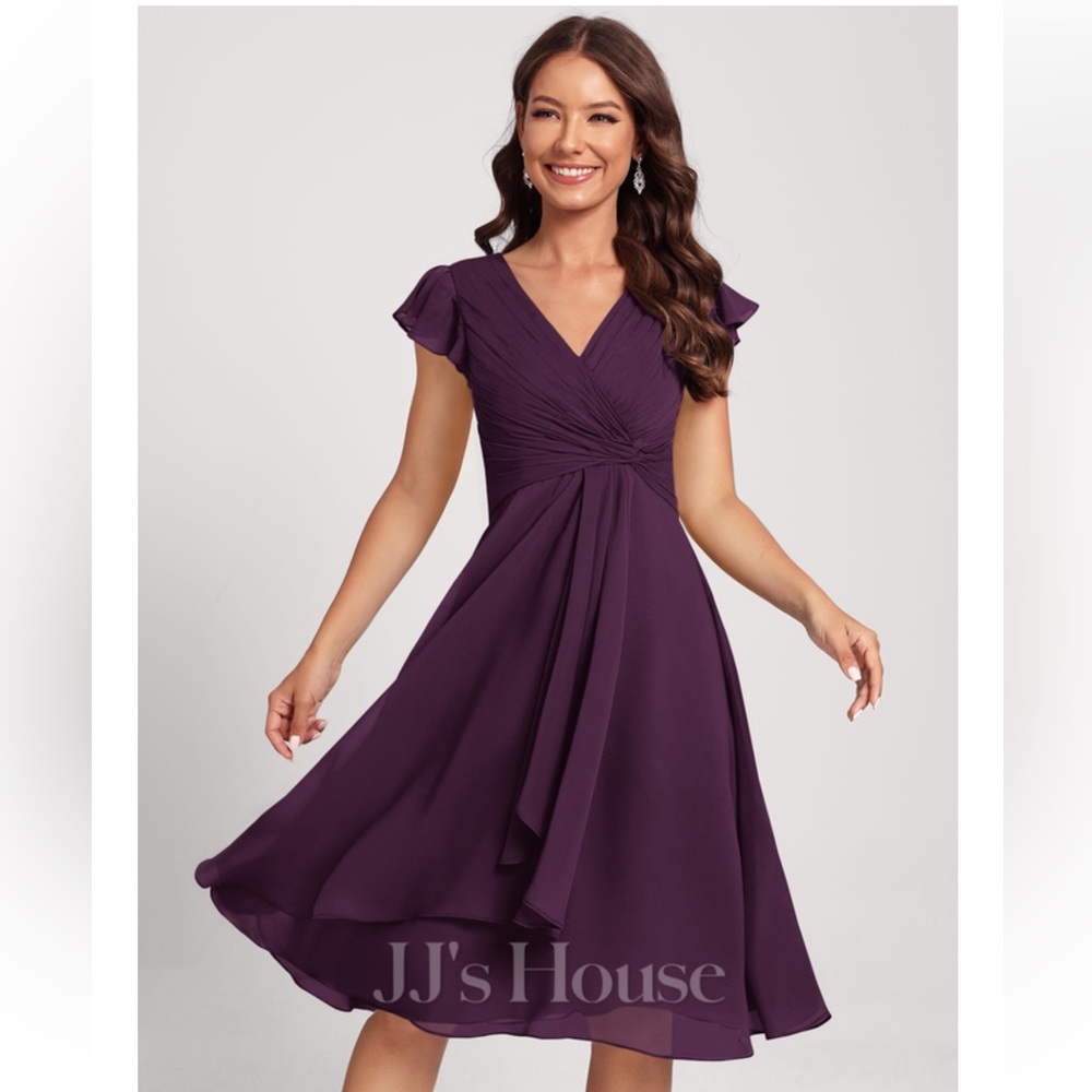 JJs House Plum High Low Dress